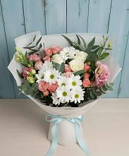 Букет цветов из:  Розы, Лизиантусы и Хризантемы #REPLACE_PRED# Раздольном Приморского края