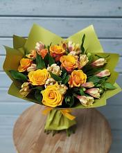 Букет цветов из:  Альстромерии и Розы в Раздольном Приморского края