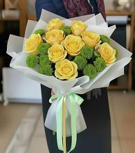 Букет цветов из:  Хризантемы и Розы в Раздольном Приморского края