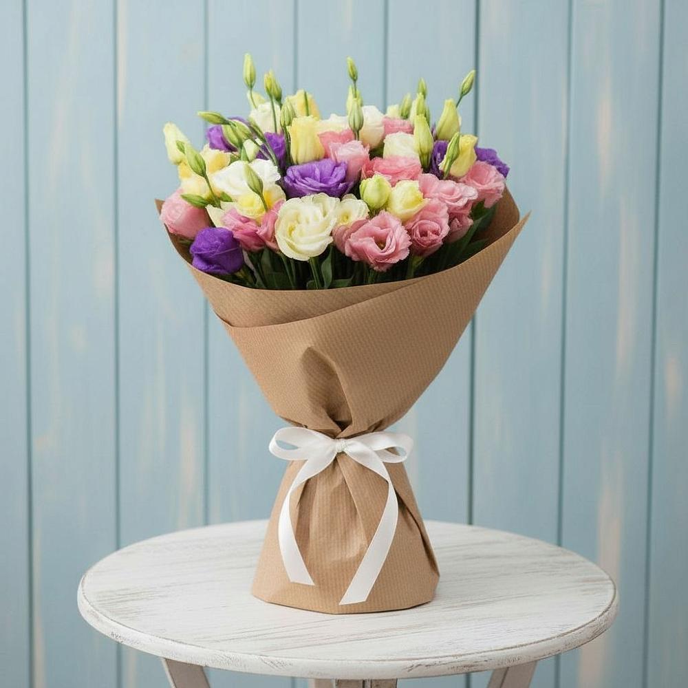 Букет цветов из: Лизиантусы в Раздольном Приморского края