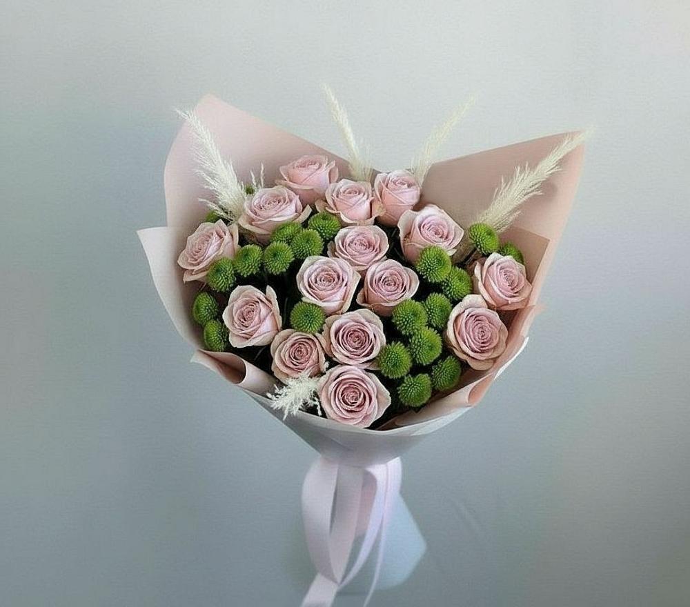 Букет цветов из: Розы и Хризантемы в Раздольном Приморского края