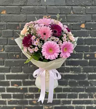 Букет цветов из:  Герберы и Хризантемы в Раздольном Приморского края