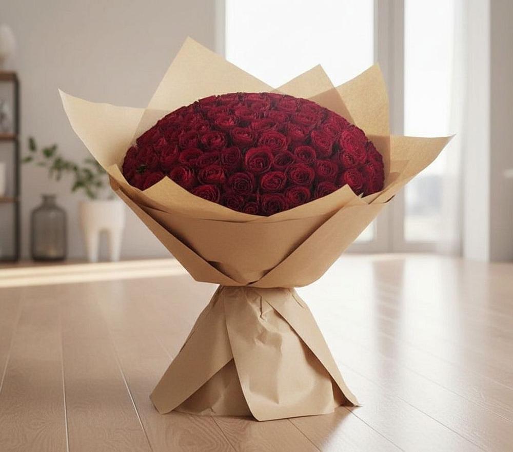 Букет 101 Красная роза в Раздольном Приморского края