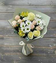 Букет цветов из:  Альстромерии, Розы и Хризантемы в Раздольном Приморского края