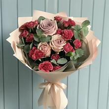 Букет цветов из:  Гвоздики и Розы #REPLACE_PRED# Раздольном Приморского края