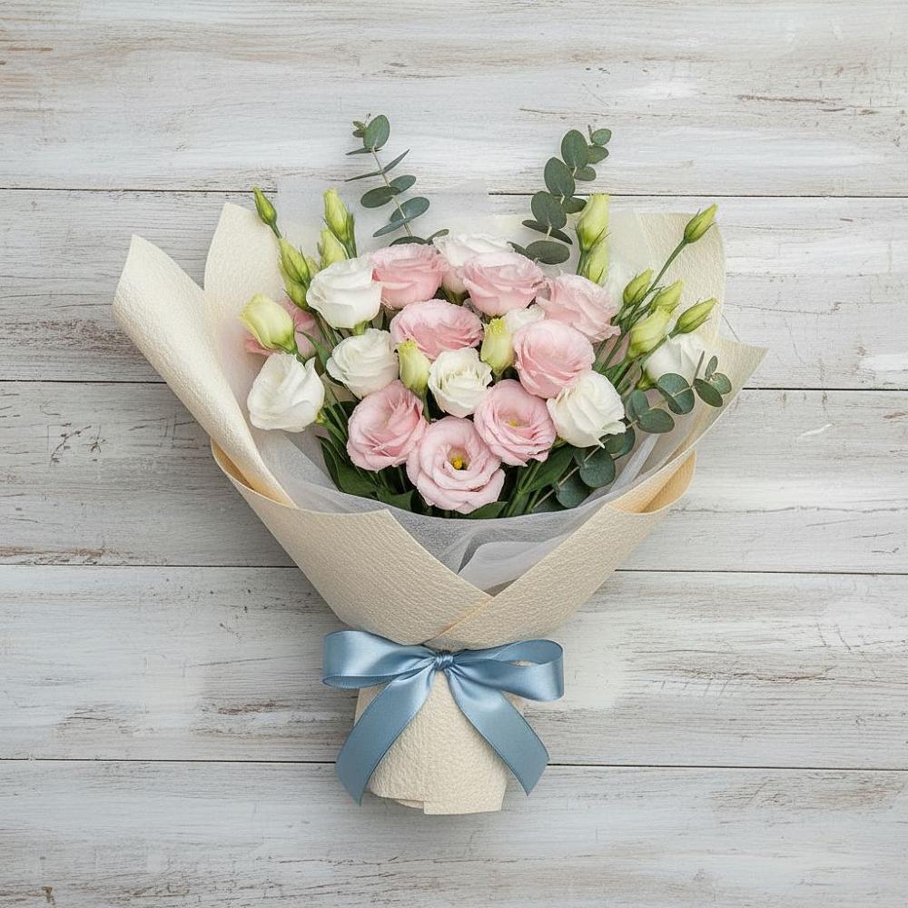 Букет цветов из: Лизиантусы в Раздольном Приморского края